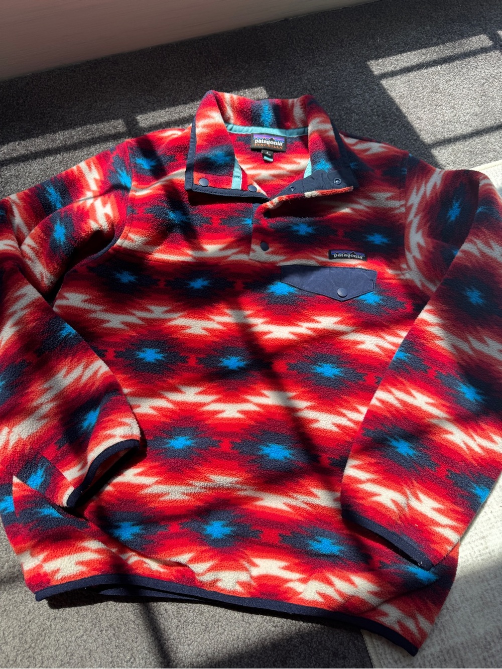 Patagonia Geometric Aztec 1/4 Snap Pullover Fleece S